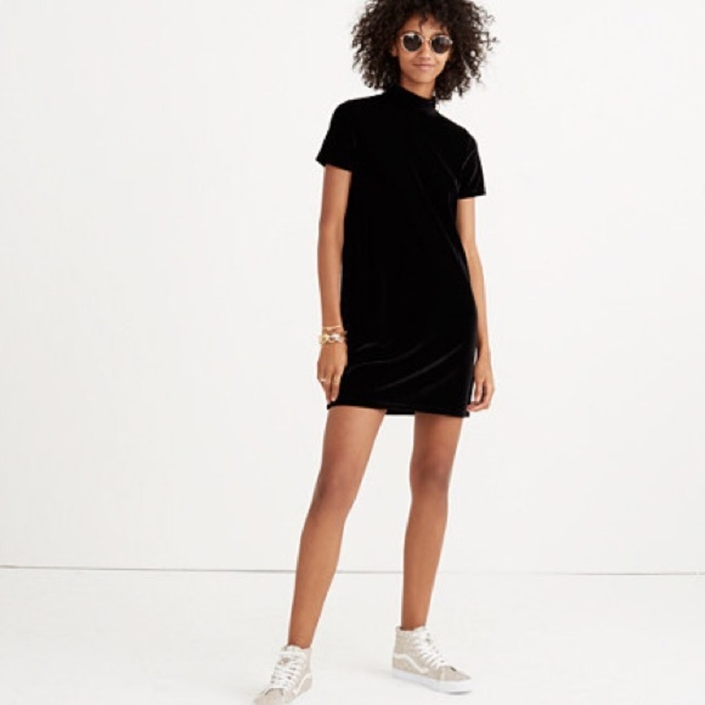 Madewell velvet mockneck dress